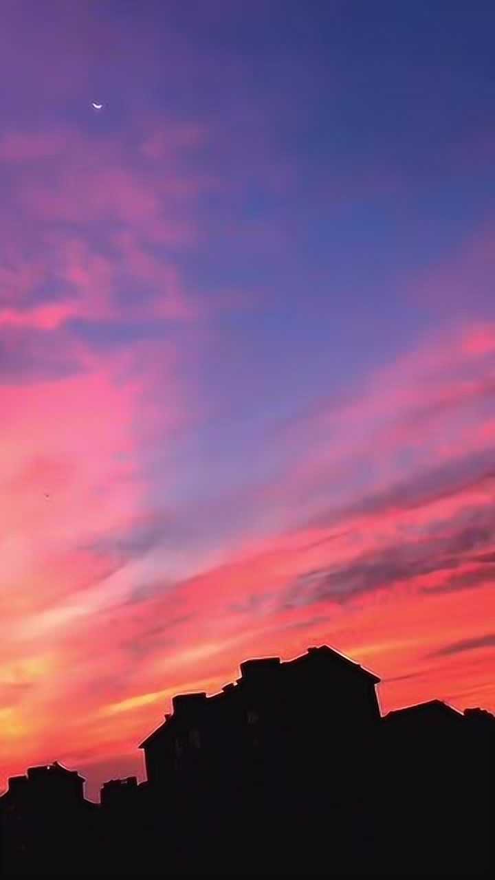 晚霞风景,治愈悲伤,倒过来看别有一番风味