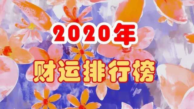 2020年,财运排行榜,第五名咸鱼翻身,第一名赚得盆满钵满