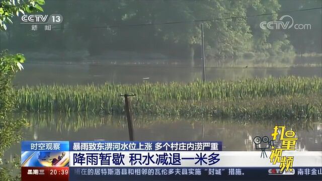 东淠河:暴雨导致水位上涨多个村庄内涝严重|央视网