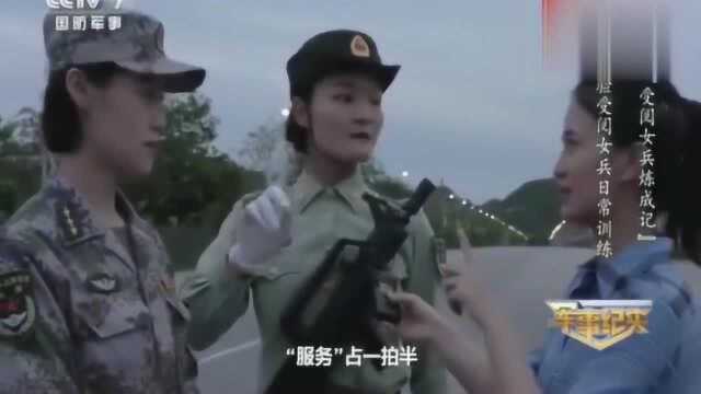 实拍解放军受阅女兵单个喊口号画面,从声音到表情和眼神