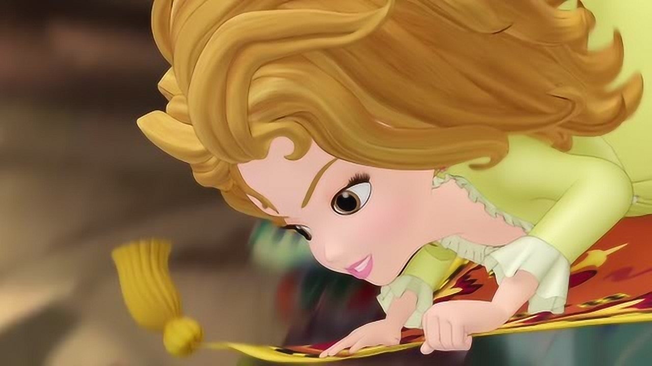 小公主苏菲亚安柏抓住了这只调皮的飞毯不容易