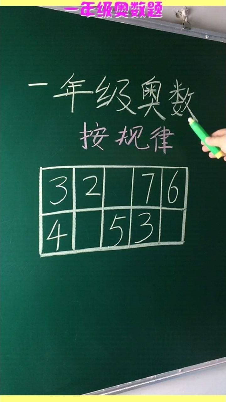 一年級奧數題小學數學找規律方框裡的數字填幾呢