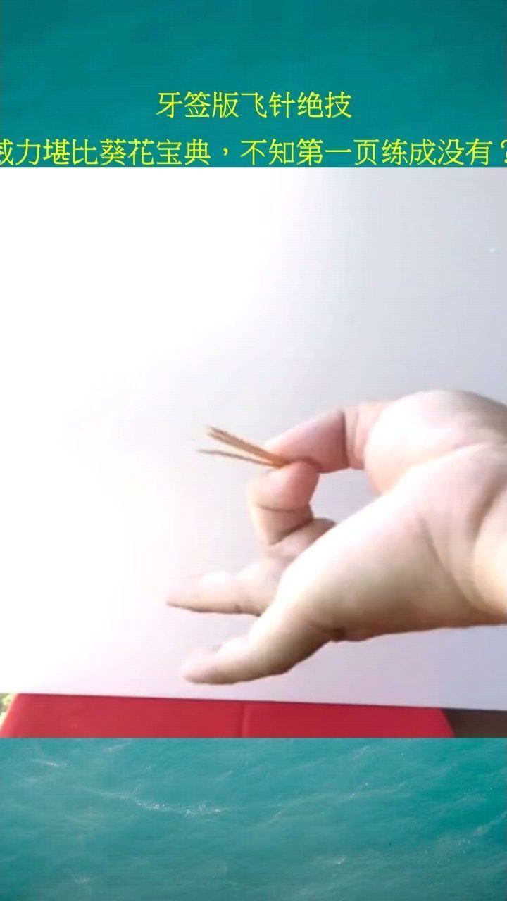 牙签版飞针绝技,威力堪比葵花宝典,堪称教科书_腾讯视频