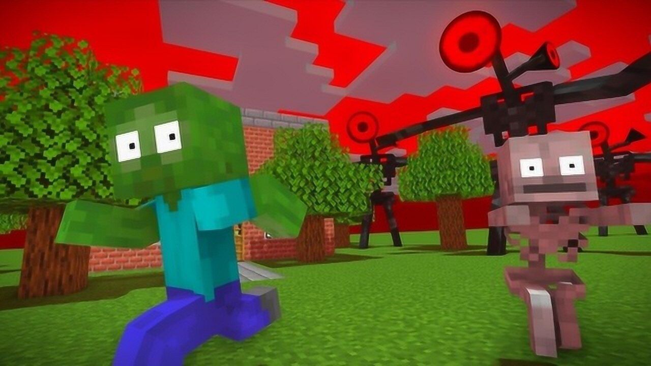 Minecraft动画《新的敌人》，凋零骷髅吓跑了对手！_腾讯视频