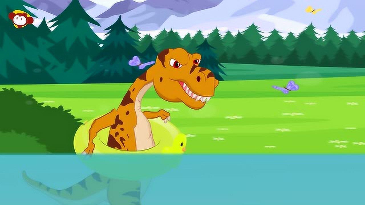 恐龙世界第二季快乐游泳的恐龙们小心水下有鳄鱼