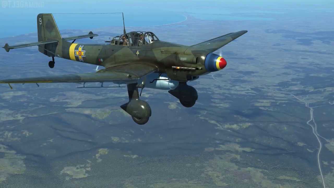 il2捍卫雄鹰:全程无尿点,ju-87斯图卡轰炸机俯冲轰炸