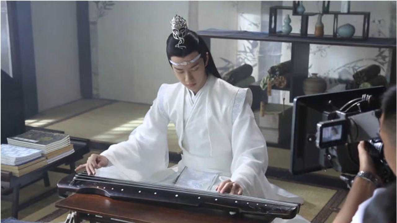 戏里戏外的蓝忘机超可爱的反差萌弹琴的这段把我看入迷了