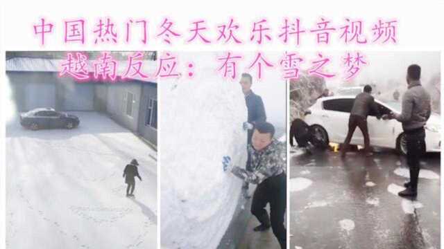 中国热门下雪抖音视频,越南反应:有个雪之梦