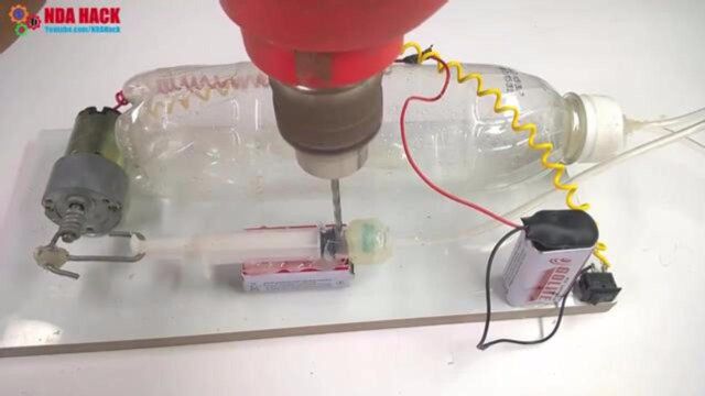 纯手工打造一个简单的空气压缩机,打气球、鱼缸补氧就靠它了