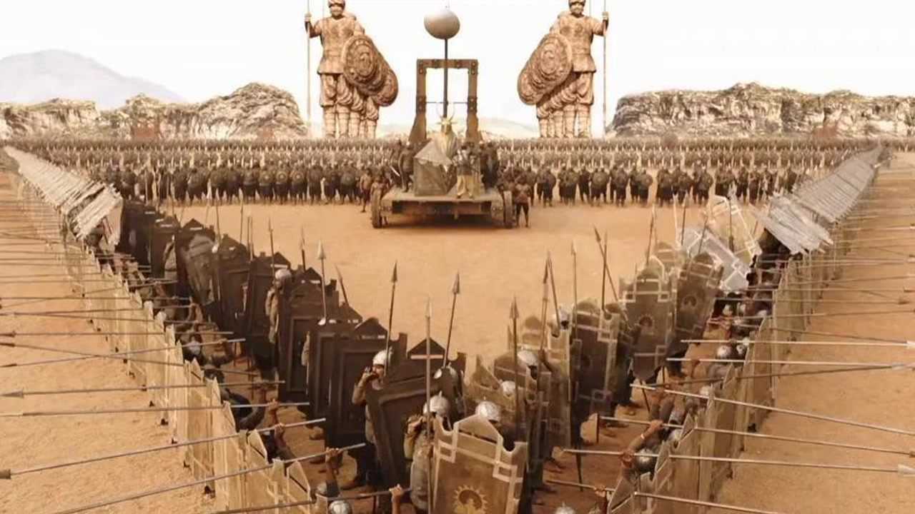 野蛮人的大无畏精神对抗长矛阵!