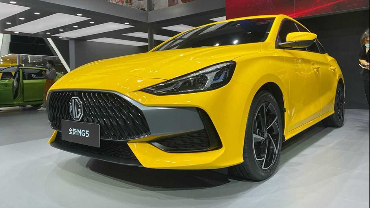 主打性感的黄色,北京车展实拍名爵全新mg5