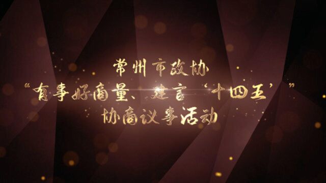 常州市政协“有事好商量、建言'十四五'”协商议事活动