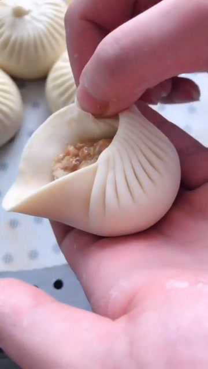 包子这样包法压褶手法太绝了