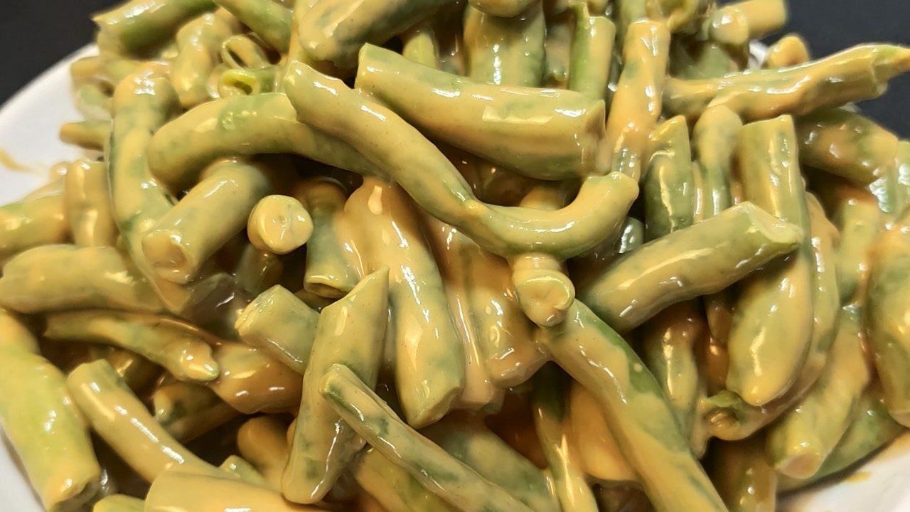 麻酱豆角,超级好吃的家常小菜