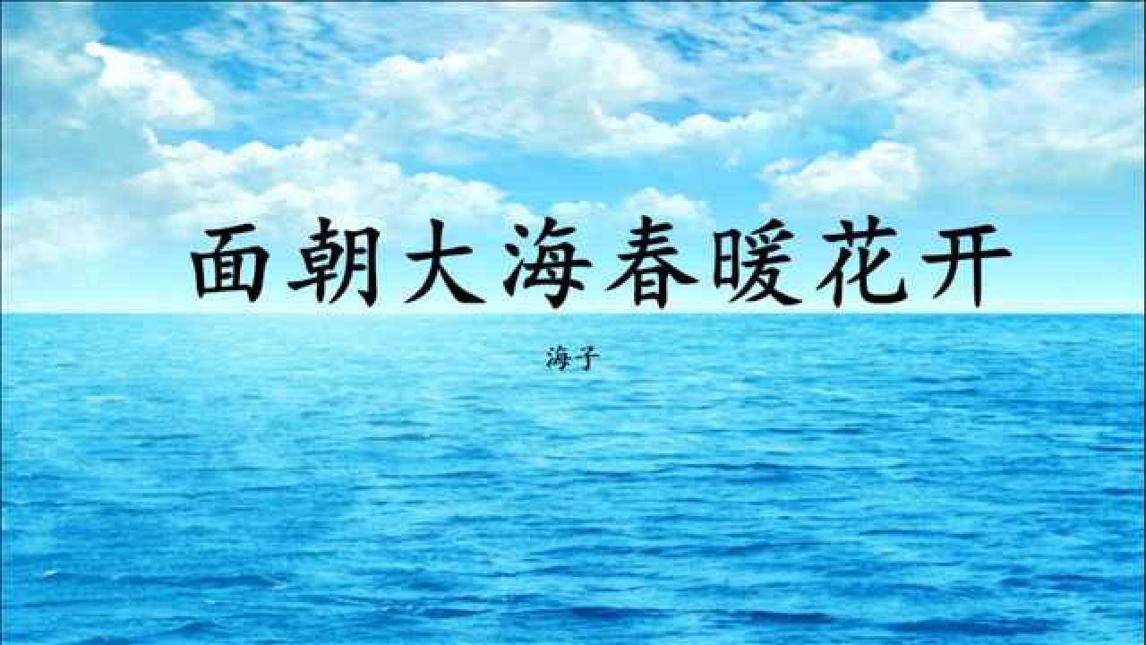海子面朝大海春暖花开诗歌鉴赏