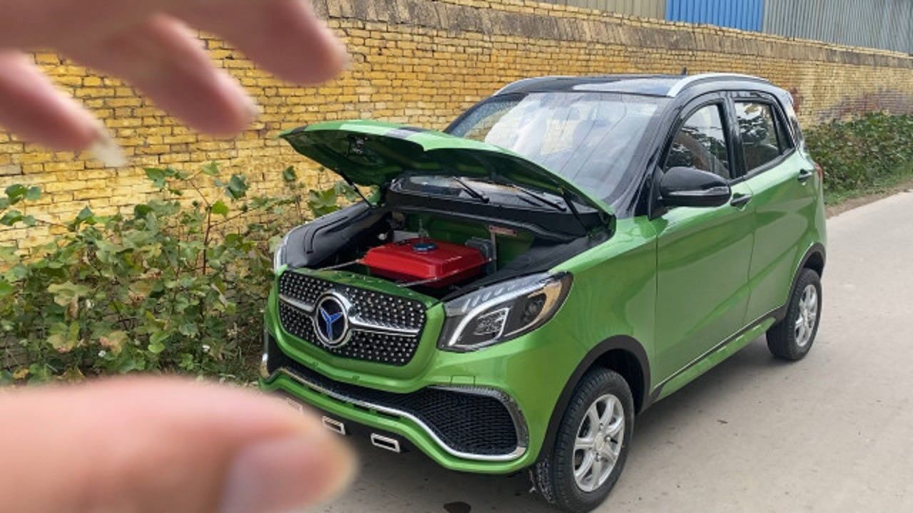 绿色奔驰v7电动车,大尺寸suv到底怎么样呢?