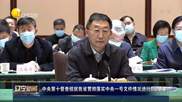 中央第十督查组就我省贯彻落实中央一号文件情况进行督查反馈