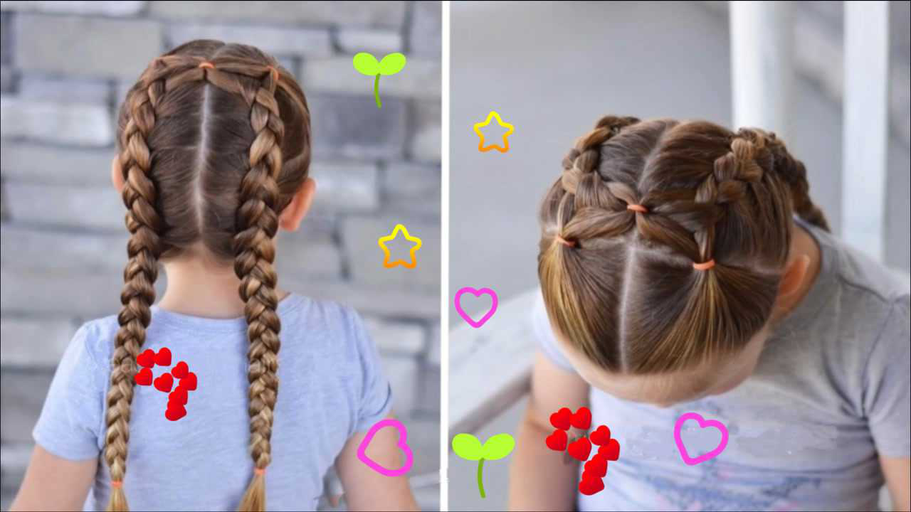 儿童两个麻花辫发型图片