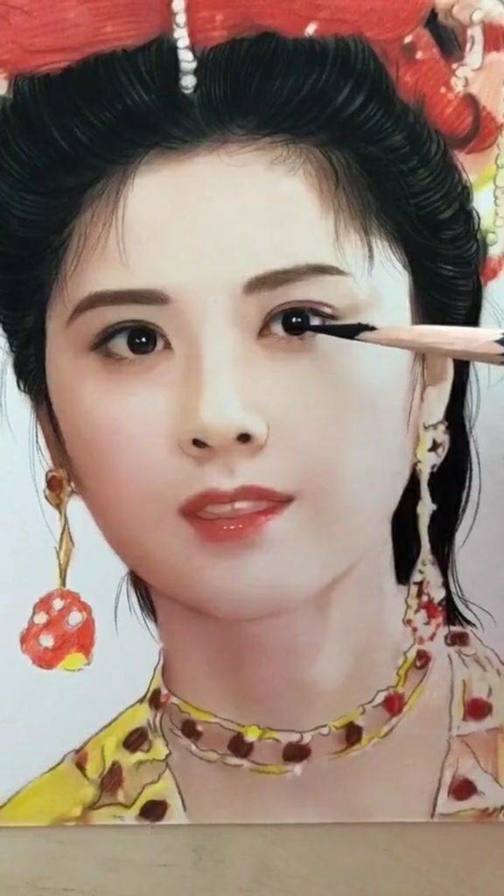 画了两天了,画的女儿国国王