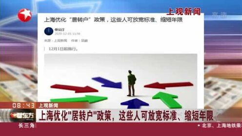 上观新闻：上海优化“居转户”政策，这些人可放宽标准、缩短年限