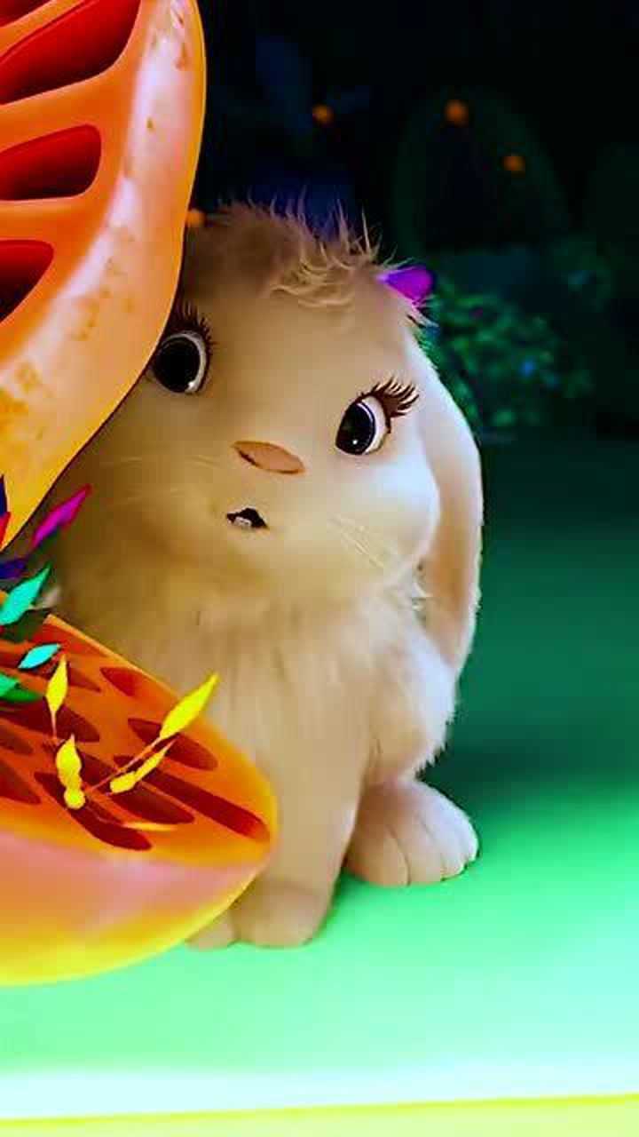 飞奔去月球可爱的小兔子场面极其温馨