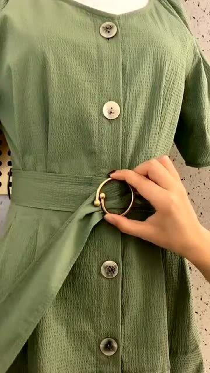 环扣腰带这样系,超美腰带系法_腾讯视频