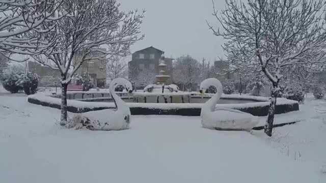 伊朗大不里士2020年冬天第一场雪