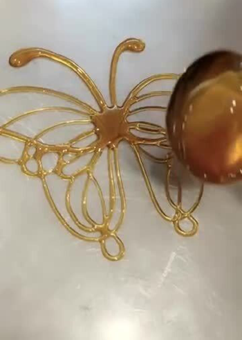 糖画蝴蝶讲解,看一遍就学会了,又学了一招!