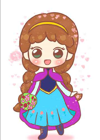 卡通公主 安娜公主 可爱画画 教程 画小公主简笔画