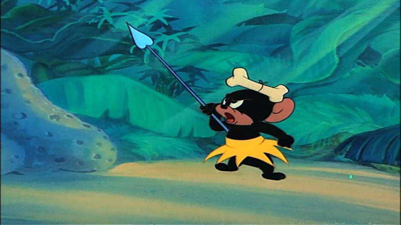 猫和老鼠:杰瑞假扮土著,吓坏汤姆!