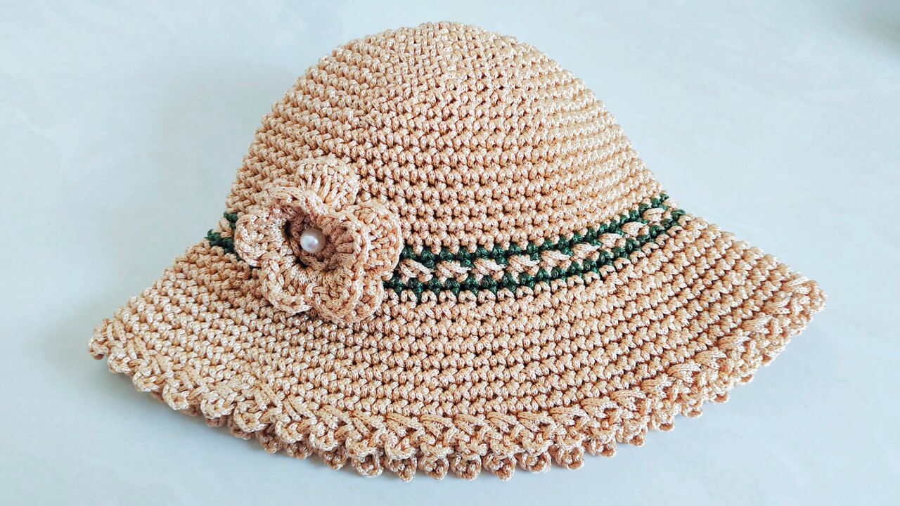 只用几分钟就能学会漂亮渔夫帽的钩织方法太简单了赶紧看看吧