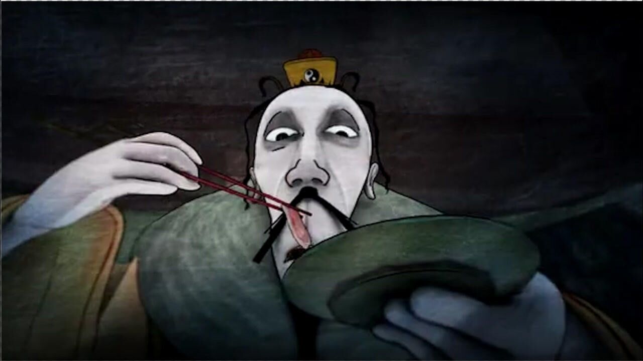 聊斋动画怪哉老道在家吃肉妻子却不敢吃因家里从没买过肉