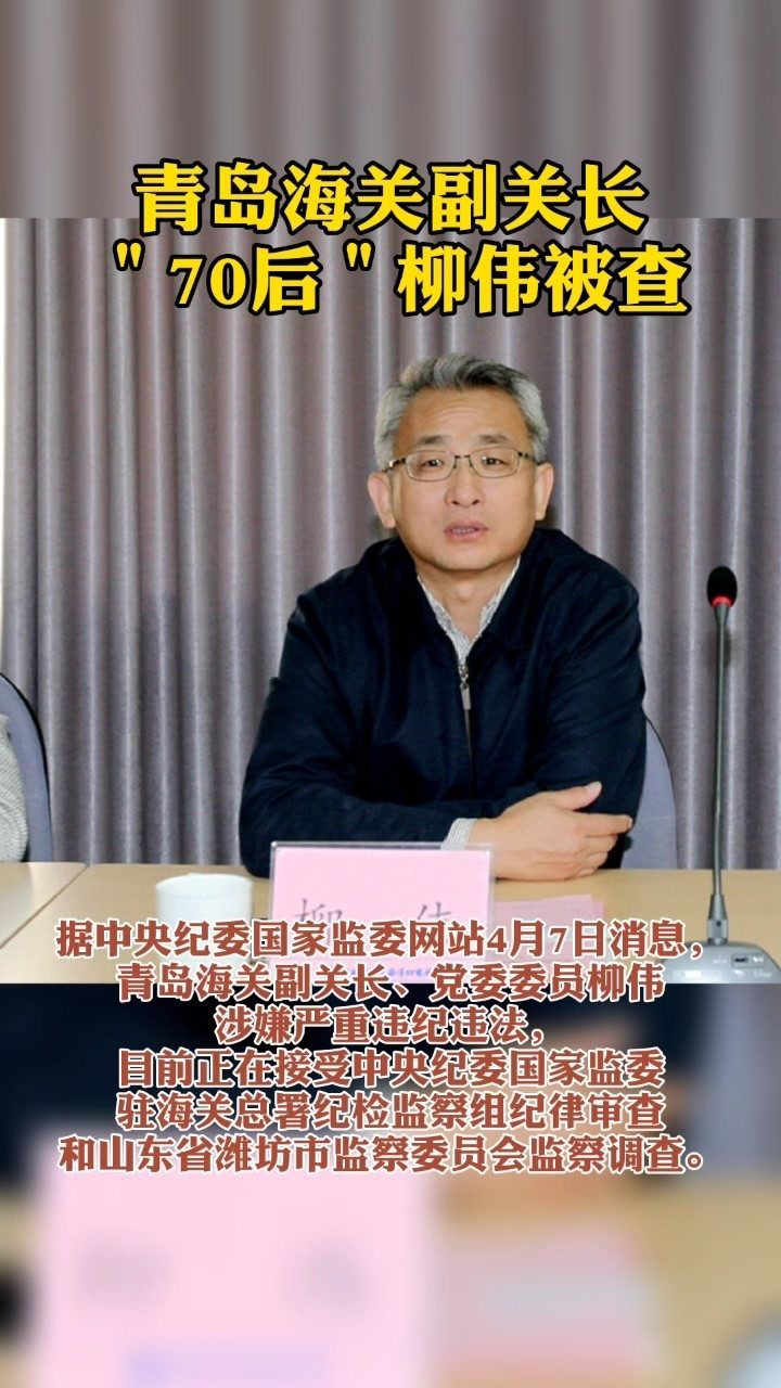 青岛海关副关长 70后柳伟被查_腾讯视频