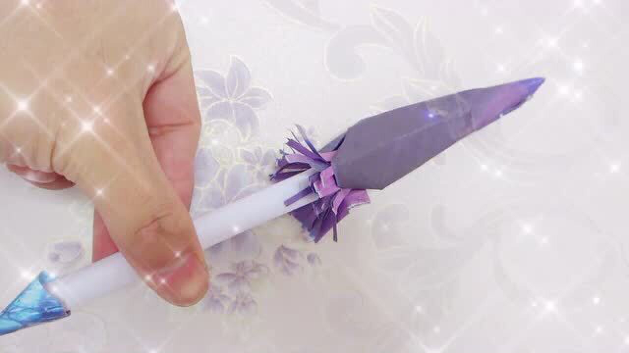蓝银霸王枪手工折纸教程来了一起制作三哥的兵器吧