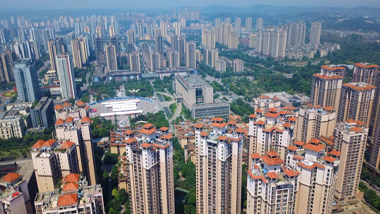 航拍重庆荣昌区不愧是重庆西大门城市建设比四川很多地级市还好