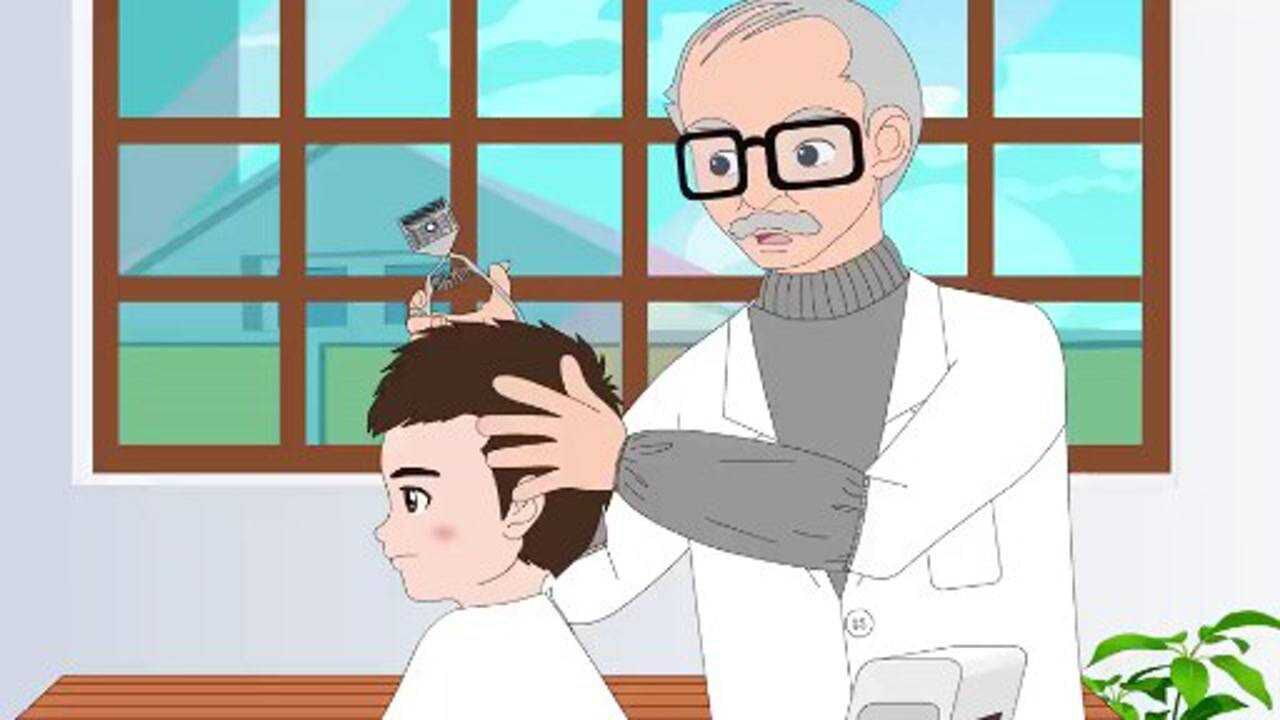 三年级下册语文动画《剃头大师》_腾讯视频