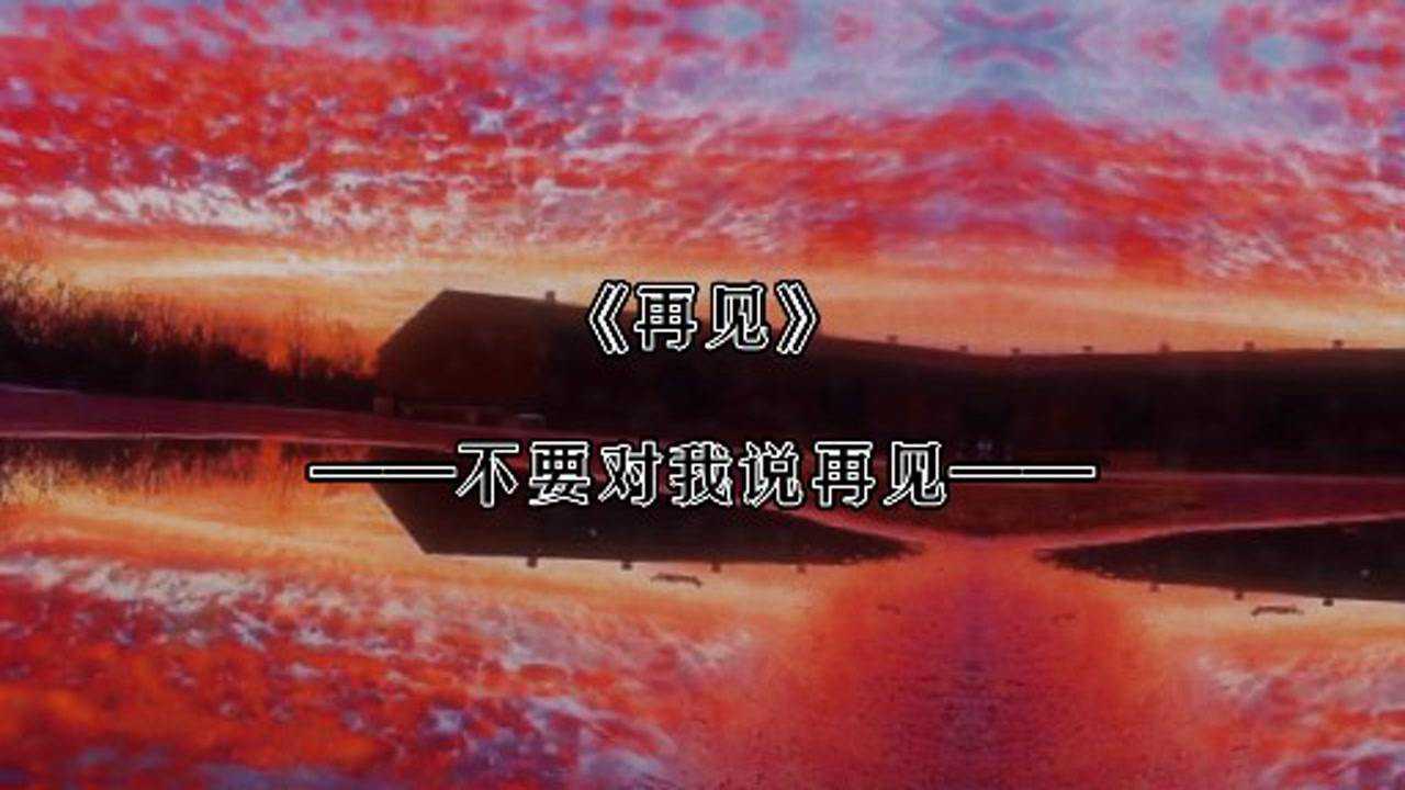 不要对我说再见