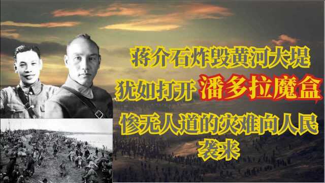 蒋介石花园口决堤,犹如打开“潘多拉魔盒”,90万人无一幸免