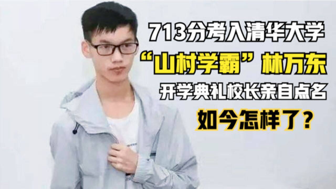 山村学霸林万东713分考入清华开学典礼校长亲自点名现怎样了