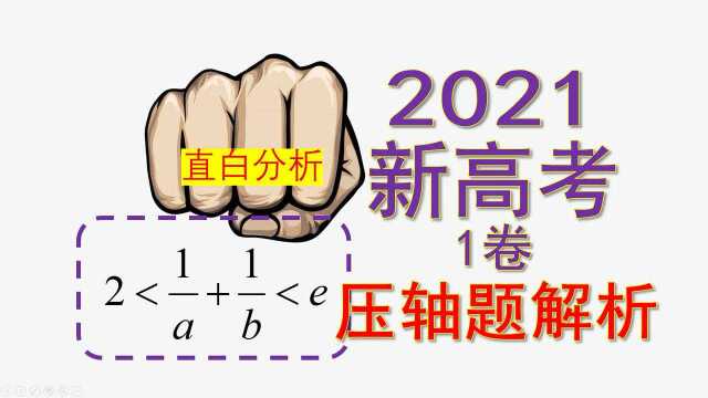 【高考真题】2021新高考1卷压轴题解析