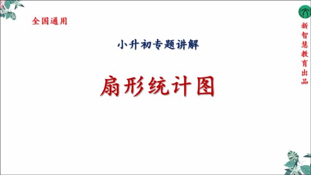 2021小升初必考讲解扇形统计图全国通用人教版北师大版苏教版