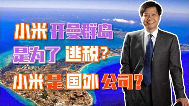 雷军在开曼群岛注册小米,是否涉嫌逃税?