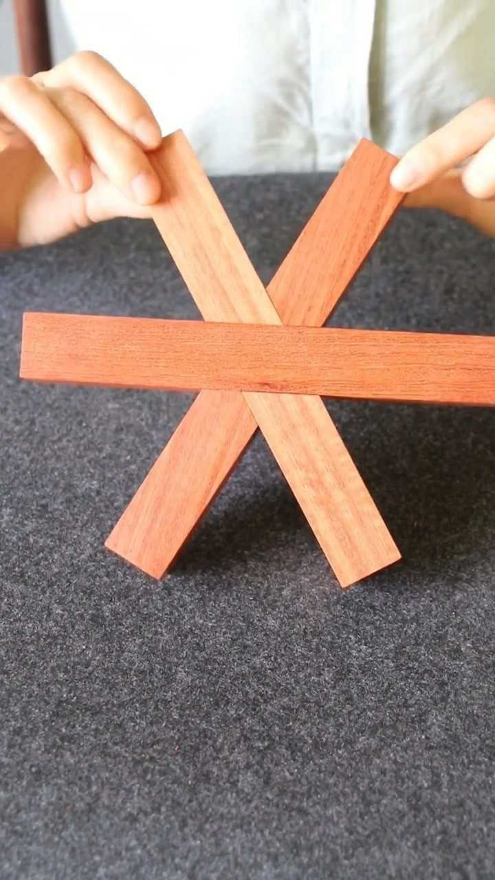 榫卯工艺,三根直材交叉,配合多种榫卯灵活应用,美观牢固#榫卯结构