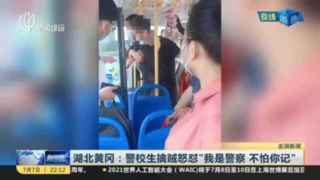 湖北黄冈:警校生擒贼怒怼“我是警察 不怕你记”