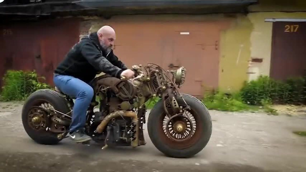 试骑柴油机摩托车,造型太拉风了