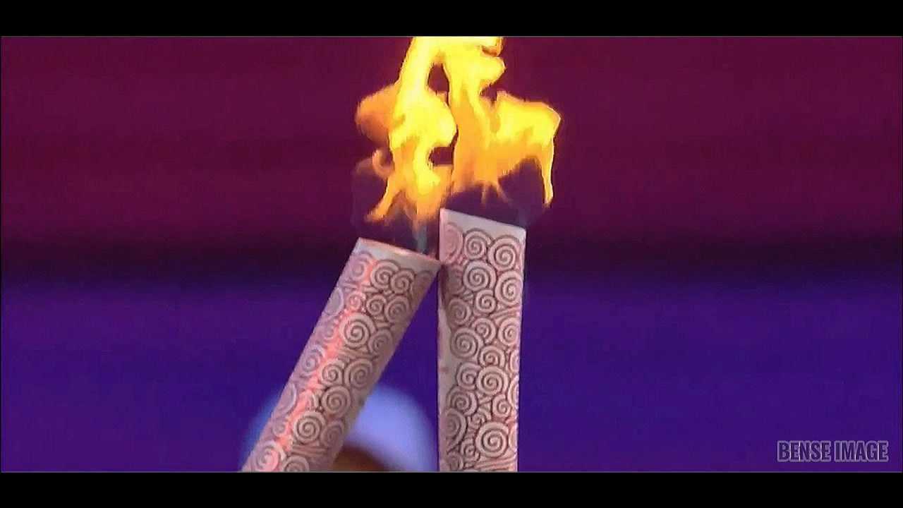 经典记忆：回味北京奥运从圣火入场到点燃主火炬全过程_高清