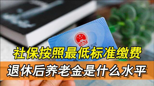 只按照最低社保标准缴纳养老金,到老时,养老金是个什么水平?