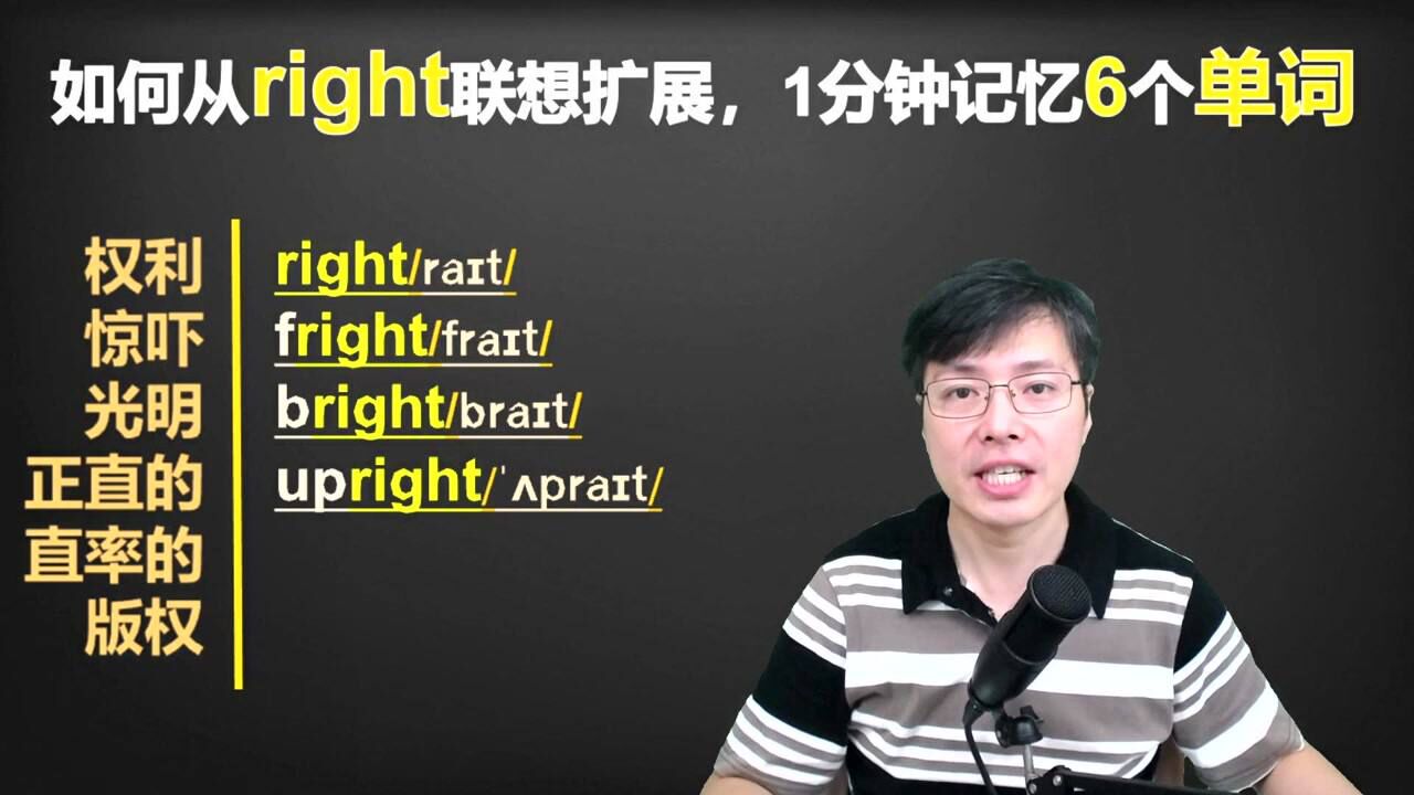 英语单词right还有权力的意思?跟老师学记单词,掌握标准发音#知识π计划-知识抢先知#_高清1080P在线观看平台_腾讯视频