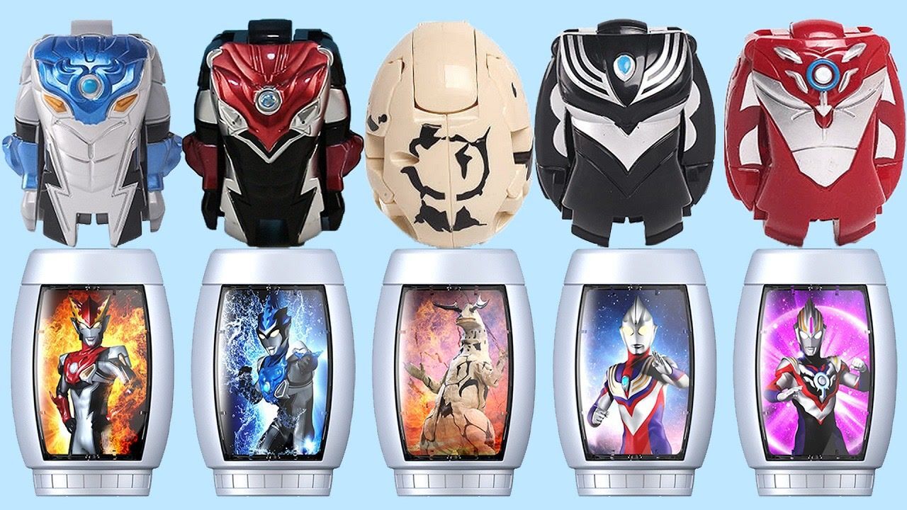 器变身器玩具大作战,迪迦神光棒赛罗眼镜泽塔升华器03:25解救被彩泥