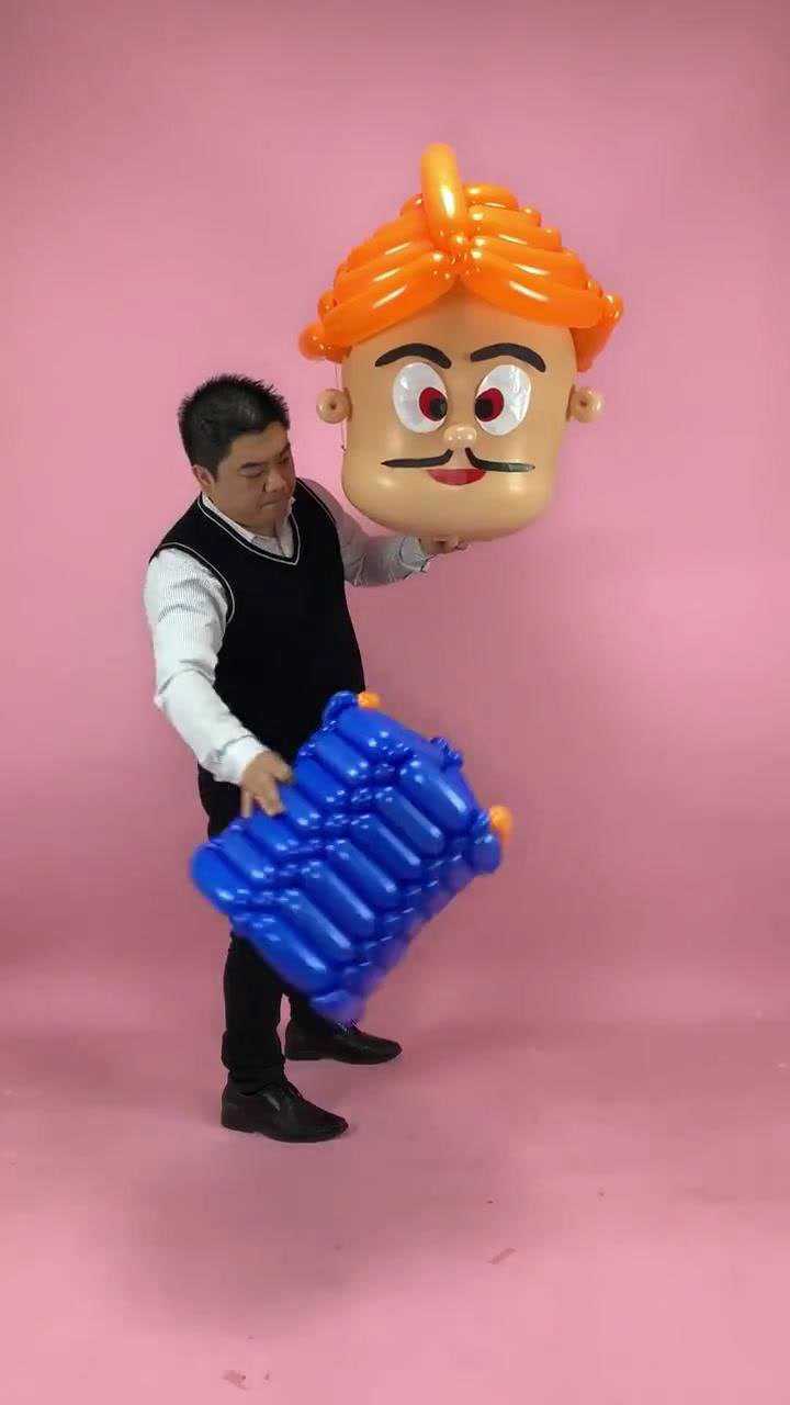 趣味气球:用气球做个光头强_腾讯视频